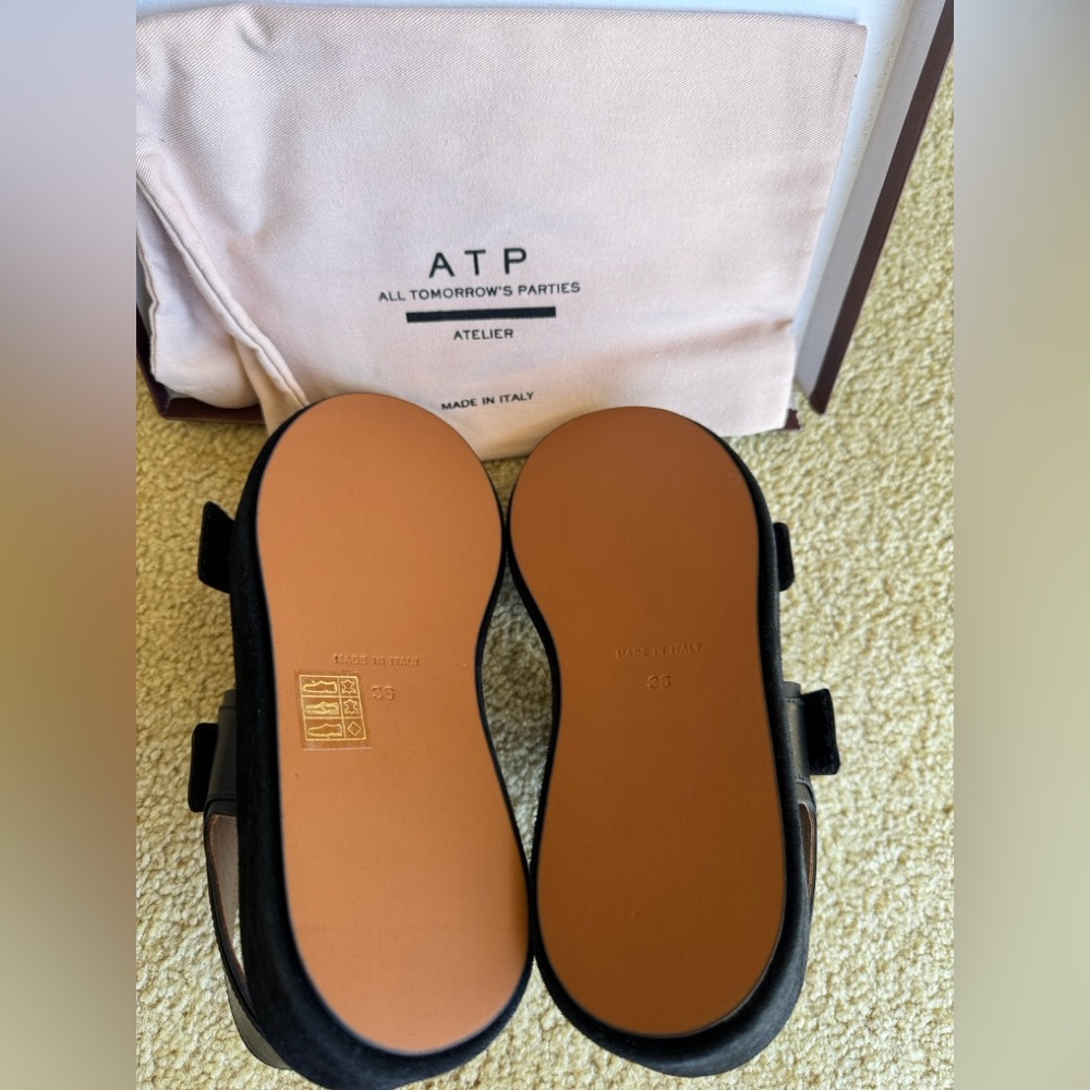 ATP Atelier Black Leather Sandals - Picture 2 of 8